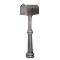 Special Lite Berkshire Curbside with Bradford Surface Mount Mailbox Post, Swedish Silver SCB-1015-SPK-590-SW